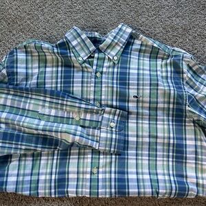 Vineyard vines plaid long sleeve dress shirt